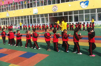 沛县大屯街道办幼儿园早操各显特色