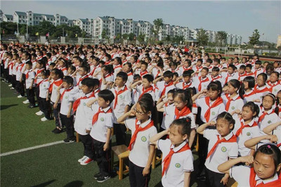 宜兴市少先队示范活动暨官林实验小学一年级新队员入队仪式顺利举行